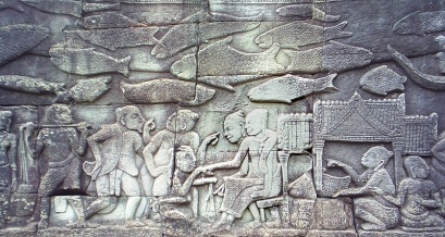Bas relief in Bayon Temple.
