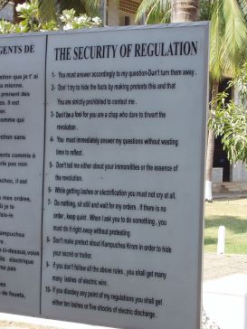The rules of Tuol Sleng.