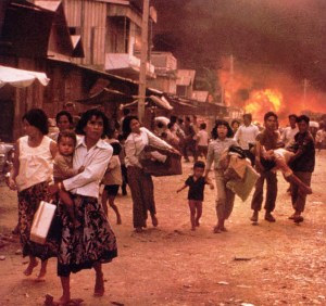 The evacuation of Phnom Penh, 1975.