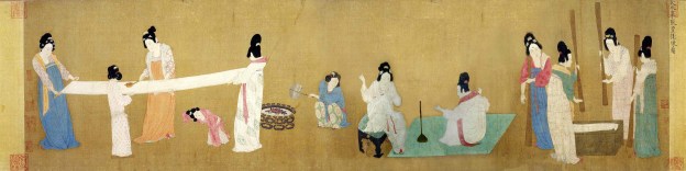 Court Ladies of the Tang Dynasty Producing Silk.