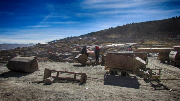 Miners resting in the sun, Potosi, 2016.