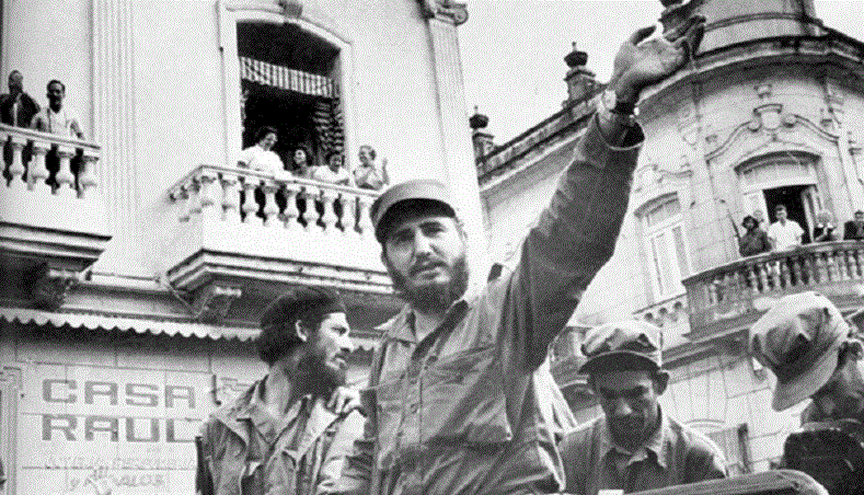 Castro enters Havana, 1959.