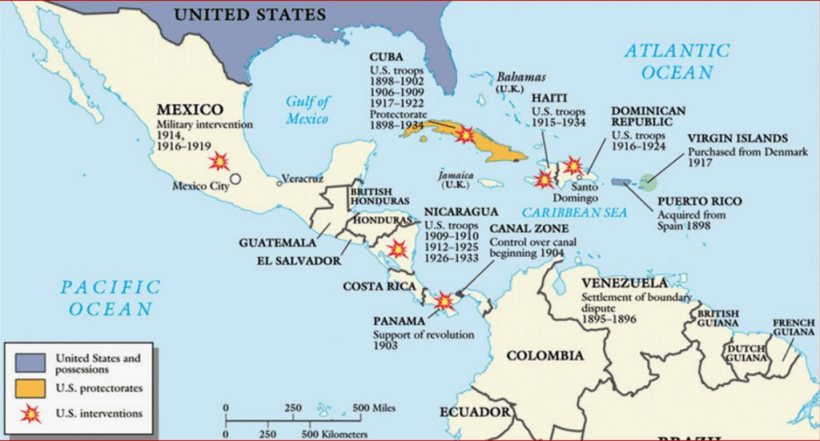 Select US Military Interventions in Latin America and the Caribbean, Early 20th Century