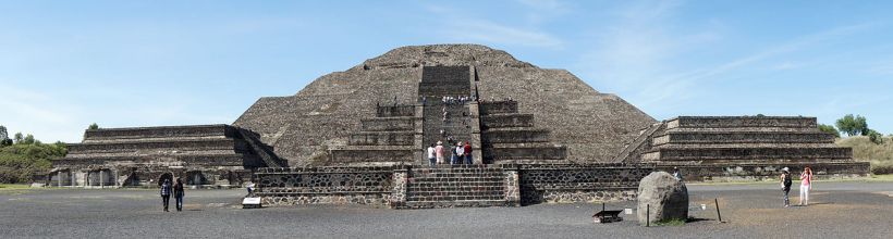 Panorama Moon Pyramid Teotihuacan